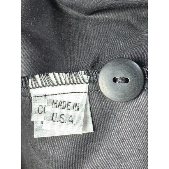 Planet by Lauren G Poplin Shirt One Size Black Boxy Oversized Modern Minimalist - Picture 13 of 15